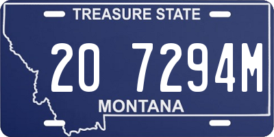 MT license plate 207294M