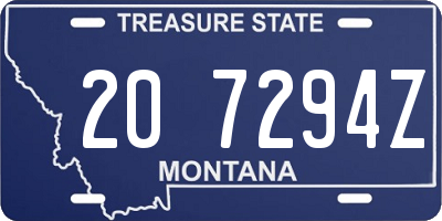 MT license plate 207294Z