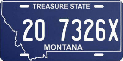 MT license plate 207326X