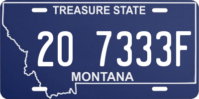MT license plate 207333F