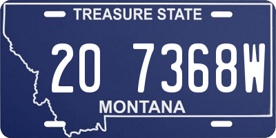 MT license plate 207368W