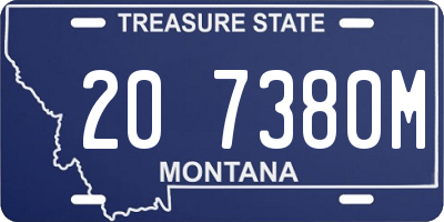 MT license plate 207380M