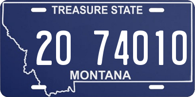 MT license plate 207401O