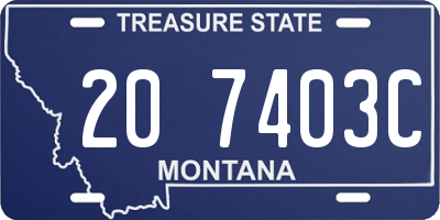 MT license plate 207403C