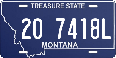 MT license plate 207418L
