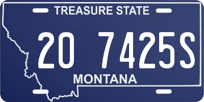MT license plate 207425S