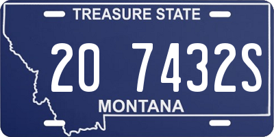 MT license plate 207432S