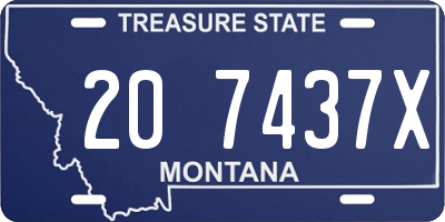 MT license plate 207437X