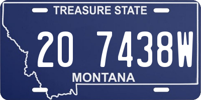MT license plate 207438W
