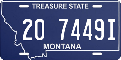 MT license plate 207449I