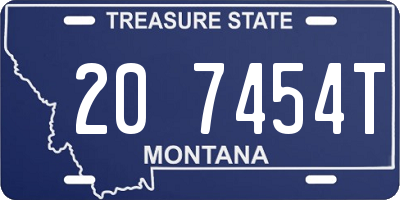 MT license plate 207454T