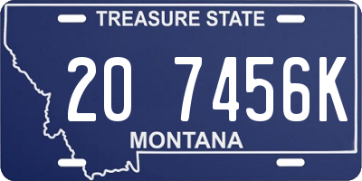 MT license plate 207456K