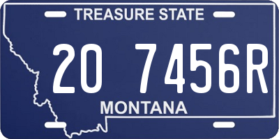 MT license plate 207456R