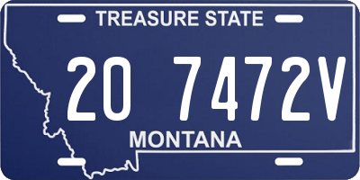 MT license plate 207472V