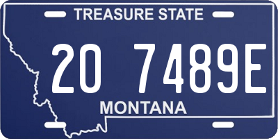 MT license plate 207489E