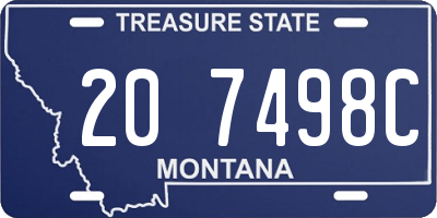 MT license plate 207498C