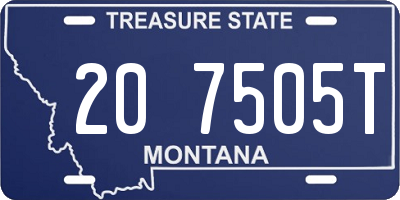 MT license plate 207505T