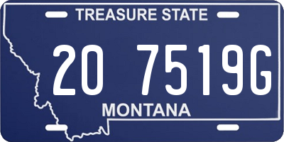 MT license plate 207519G