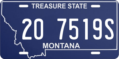 MT license plate 207519S
