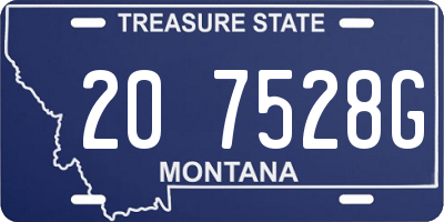 MT license plate 207528G