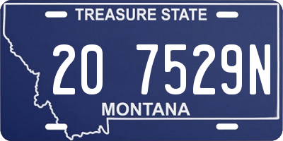 MT license plate 207529N