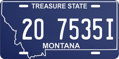 MT license plate 207535I