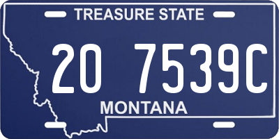 MT license plate 207539C