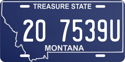 MT license plate 207539U