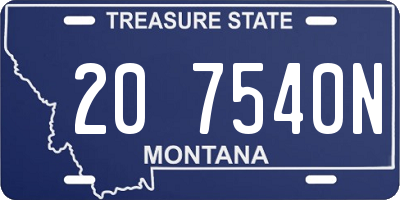 MT license plate 207540N
