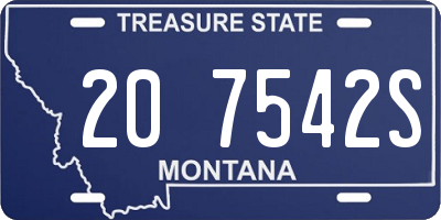 MT license plate 207542S