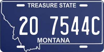 MT license plate 207544C