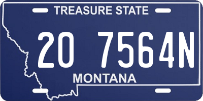 MT license plate 207564N