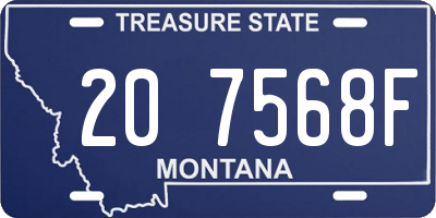 MT license plate 207568F