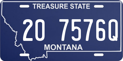 MT license plate 207576Q