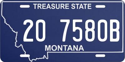 MT license plate 207580B