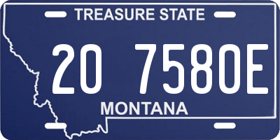 MT license plate 207580E