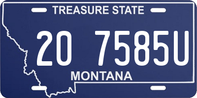 MT license plate 207585U