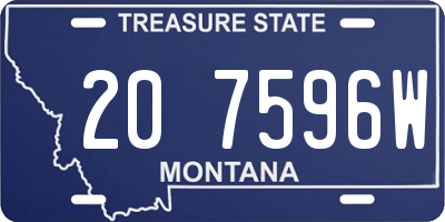 MT license plate 207596W