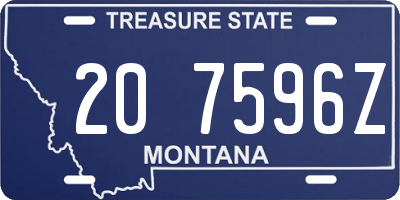 MT license plate 207596Z
