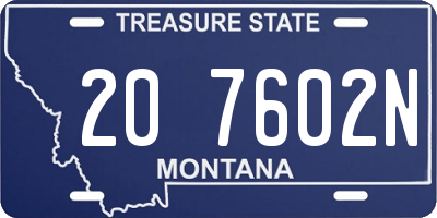 MT license plate 207602N