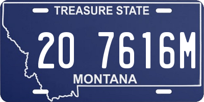 MT license plate 207616M
