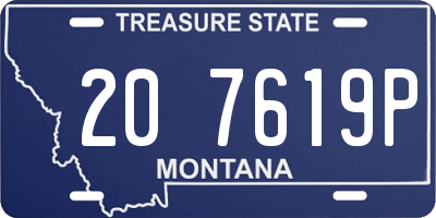 MT license plate 207619P