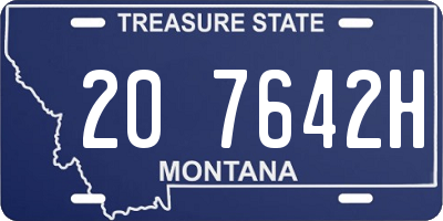 MT license plate 207642H