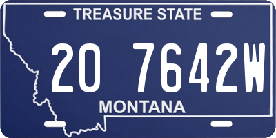 MT license plate 207642W