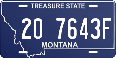 MT license plate 207643F