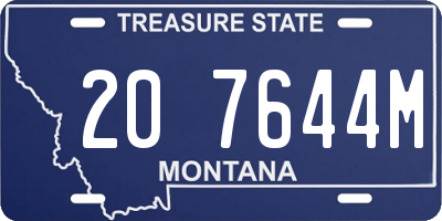 MT license plate 207644M