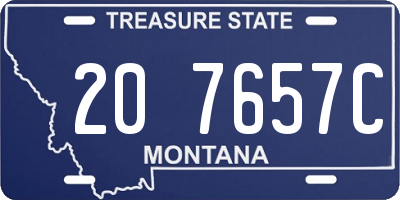 MT license plate 207657C