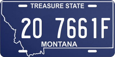 MT license plate 207661F