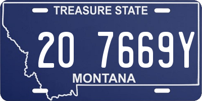 MT license plate 207669Y