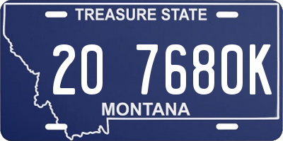 MT license plate 207680K